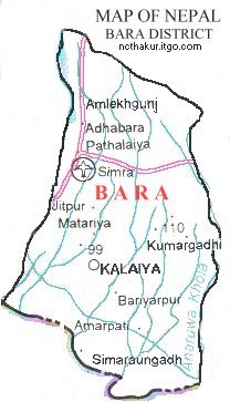 Map of Bara District