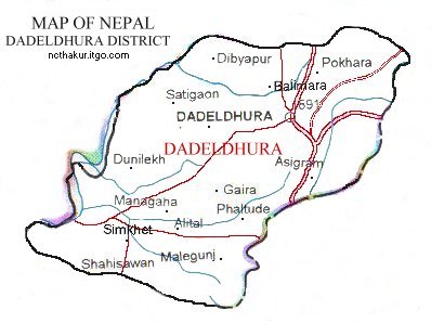 Map of Dadeldhura District