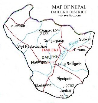 Map of Dailekh District