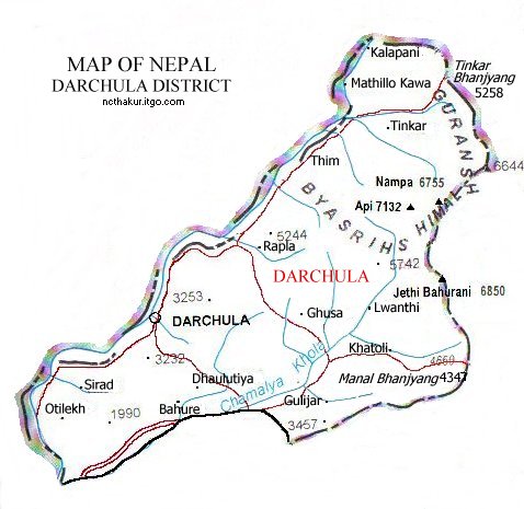 Map of Darchula District