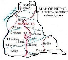 Map of Dhankuta District