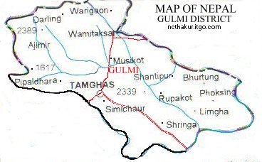 Map of Gulmi District