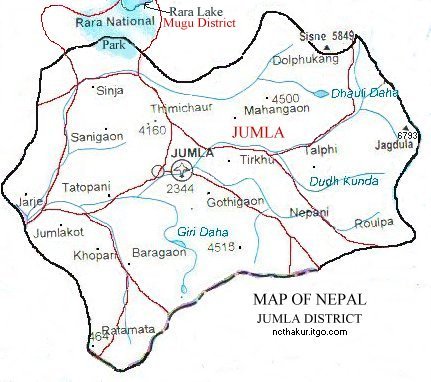 Map of Jumla District