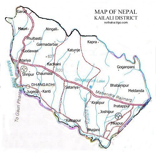 Map of Kailali District