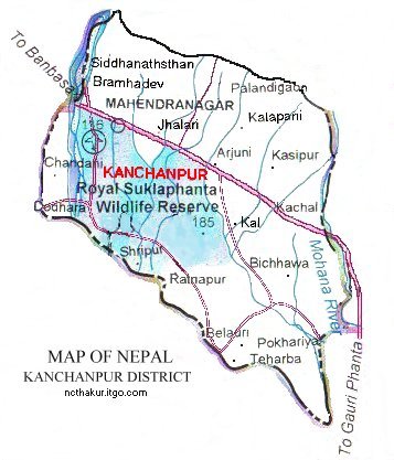 Map of Kanchanpur District