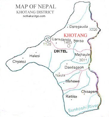 Map of Khotang District
