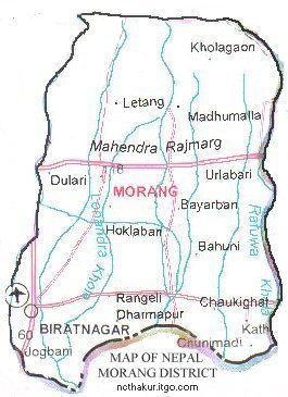 Map of Morang District