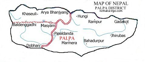 Map of Palpa District