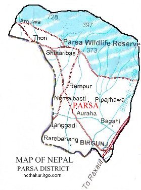 Map of Parsa District