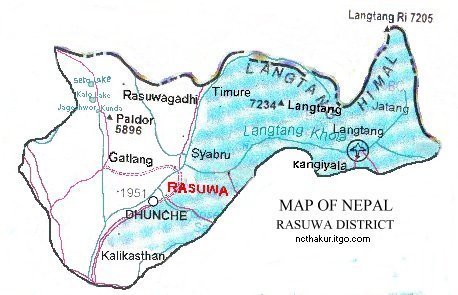 Map of Rasuwa District