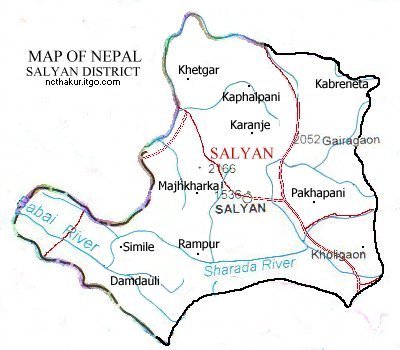 Map of Salyan District