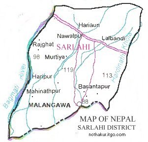 Map of Sarlahi District