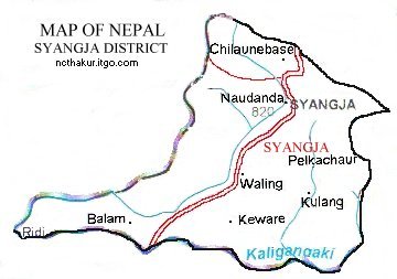 Map of Syangja District